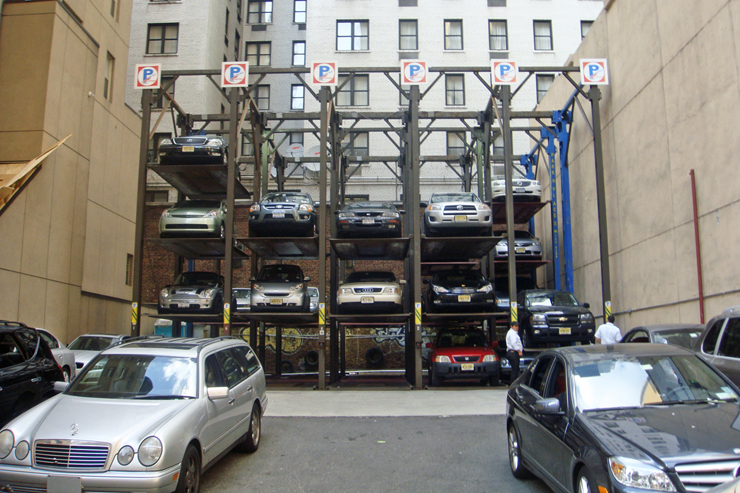 Many parking lots in Manhattan have started using a multi-level system to increase capacity. This may not look like "truck" country, the need for a truck exists. Albeit a smaller one like a Scion or Tacoma.