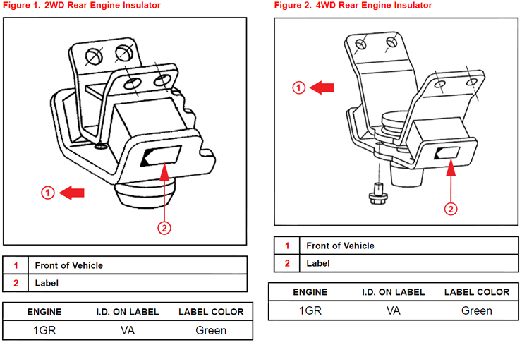 Toyota Tacoma Driveline Vibration TSB - Engine Mount