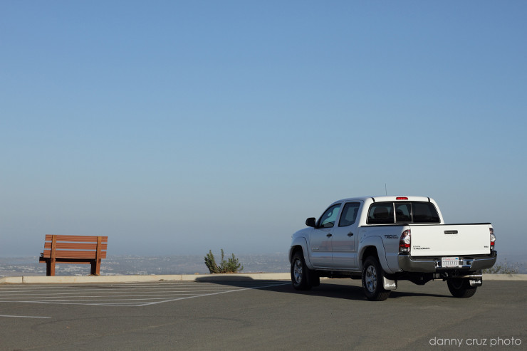 Tacoma parked on ocean overlook