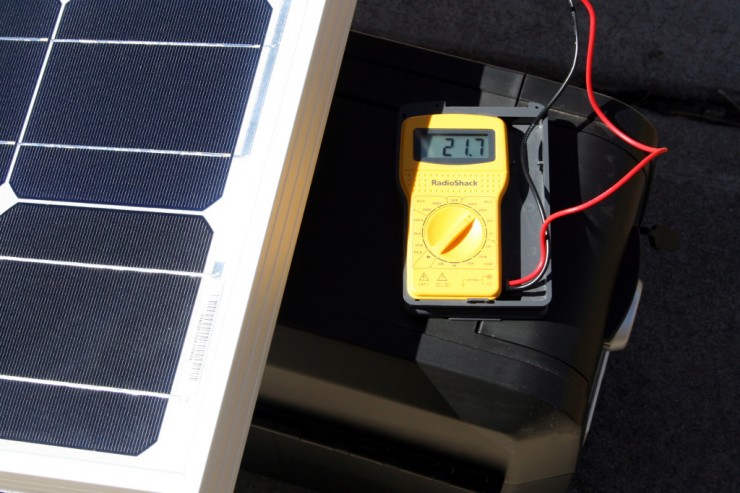 Observed panel output voltage